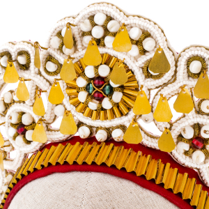 Exclusive author's work "Vologda wedding crown, XIX century" with a crosspiece