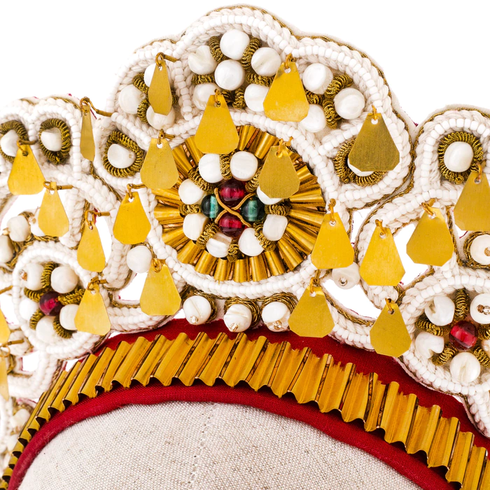 Exclusive author's work "Vologda wedding crown, XIX century" with a crosspiece