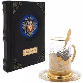 Набор подарочный "ФСБ-1" с ежедневником и чайным комплектом