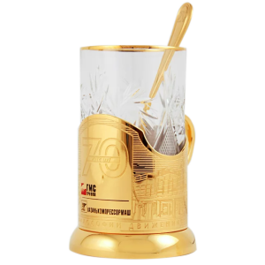 Corporate cup holder with gold coating