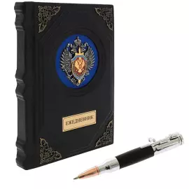 Набор подарочный "ФСБ-3" с ежедневником и ручкой-роллером