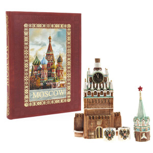 Набор подарочный "Москва. Архитектура" с книгой и штофом