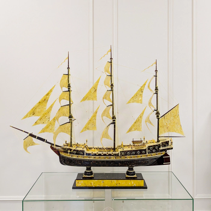 The amber ship "Bark Kruzenstern"