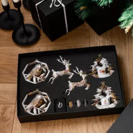 Set of Christmas tree toys with rose quartz "New Year's" collection "Stories" 6 pcs