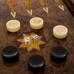 Backgammon from walnut root and amber "Luna" from the collection "Legends of the East"