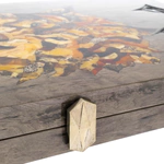 Karelian birch and amber backgammon "Wolf" from the collection "Legends of the World"