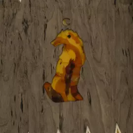 Нарды из карельской березы и янтаря "Волк" из коллекции "Легенды мира"