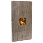 Karelian birch and amber backgammon "Wolf" from the collection "Legends of the World"