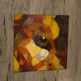 Нарды из карельской березы и янтаря "Волк" из коллекции "Легенды мира"