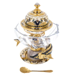 Икорница с ледовницей на льдистом кварце "Посейдон" Златоуст