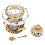 Икорница с ледовницей на льдистом кварце "Посейдон" Златоуст