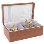 Икорница с ледовницей на льдистом кварце "Посейдон" Златоуст