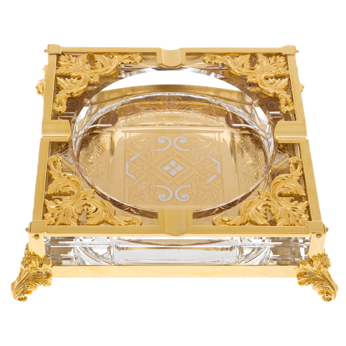 Crystal ashtray "Patterns" Zlatoust