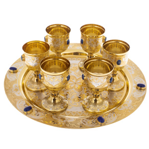 Lazur wine set for 6 persons, Zlatoust