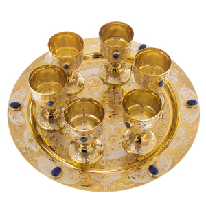 Lazur wine set for 6 persons, Zlatoust
