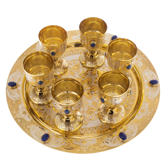 Lazur wine set for 6 persons, Zlatoust