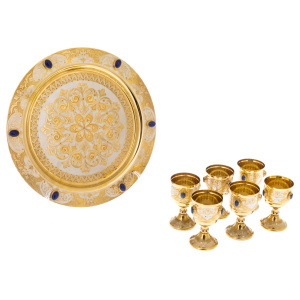 Lazur wine set for 6 persons, Zlatoust