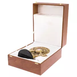 Часы на подставке из чароита "Вечный календарь" Златоуст