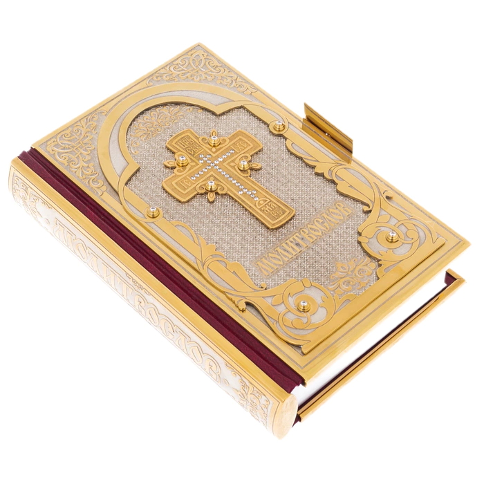 Prayer book "Faith" with cubic zirconia, Chrysostom