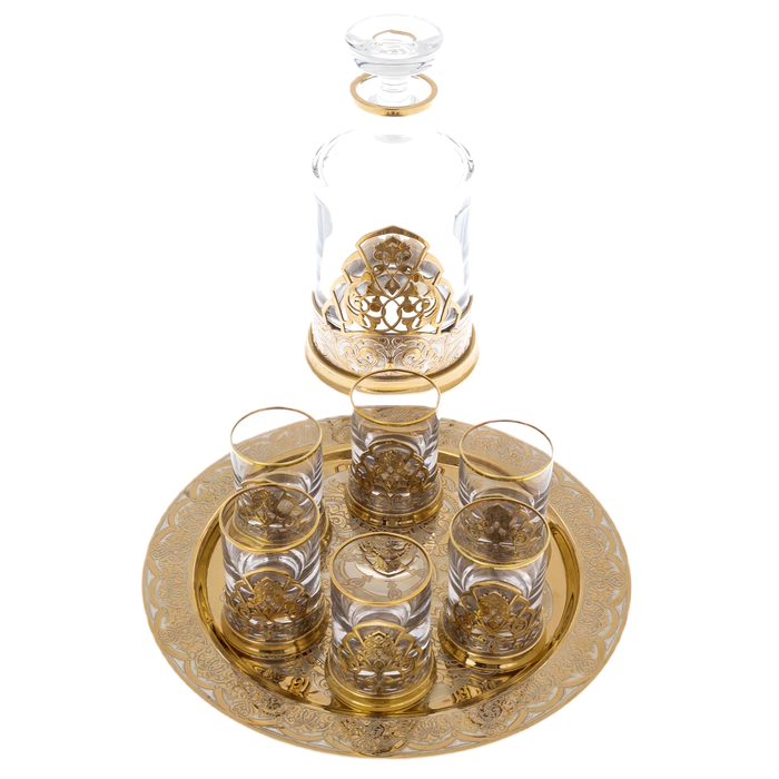 Motif vodka set for 6 persons, Zlatoust