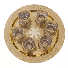 Набор для водки "Мотив" на 6 персон, 8 предметов, Златоуст