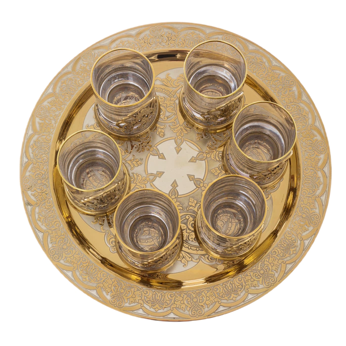 Motif vodka set for 6 persons, Zlatoust