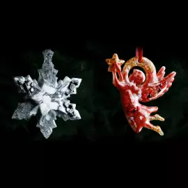 Набор ёлочных игрушек "Праздничный" коллекции "Рождественская" форма и цвет на выбор, 2шт