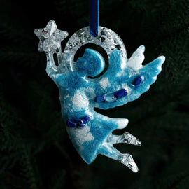Set of Christmas tree toys "Festive" collection "Christmas" shape and color to choose from, 3 pcs