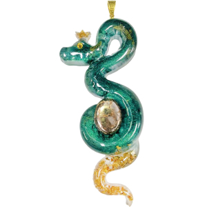 Christmas tree toy with a pyrite cabochon "Snake" from the Stories collection