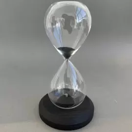 Magnetic hourglass "Infinity" on a stained oak stand, 30 seconds