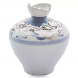 Фарфоровая ваза для цветов "Букет - зимняя сказка"