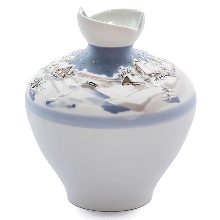 Porcelain flower vase "Bouquet - winter fairy tale"
