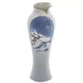 Фарфоровая ваза для цветов "Вдохновение - зимняя сказка"