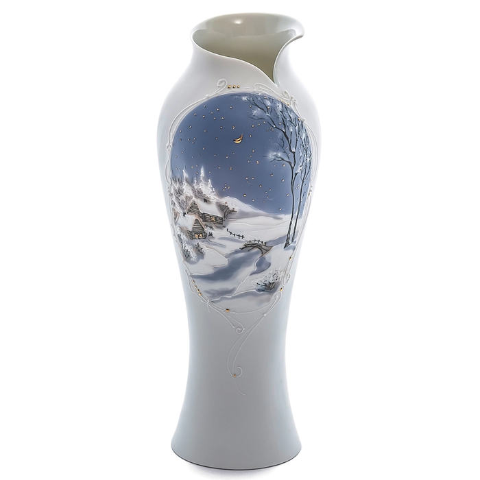 Porcelain flower vase "Inspiration - winter fairy tale"