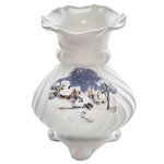 Porcelain flower vase "Lily of the Valley - winter fairy tale"