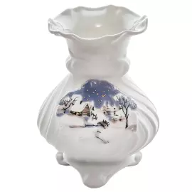 Фарфоровая ваза для цветов "Ландыш - зимняя сказка"