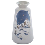 Porcelain flower vase "Lyra - winter fairy tale"