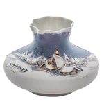 Porcelain flower vase "Melody - winter fairy tale"