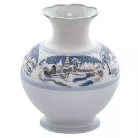 Фарфоровая ваза для цветов "Мечта - зимняя сказка"