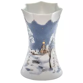 Фарфоровая ваза для цветов "Салфетница - зимняя сказка"