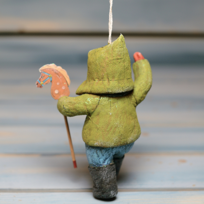 Collectible Christmas tree toy "Valera with a horse" from the collection "Soviet Childhood"