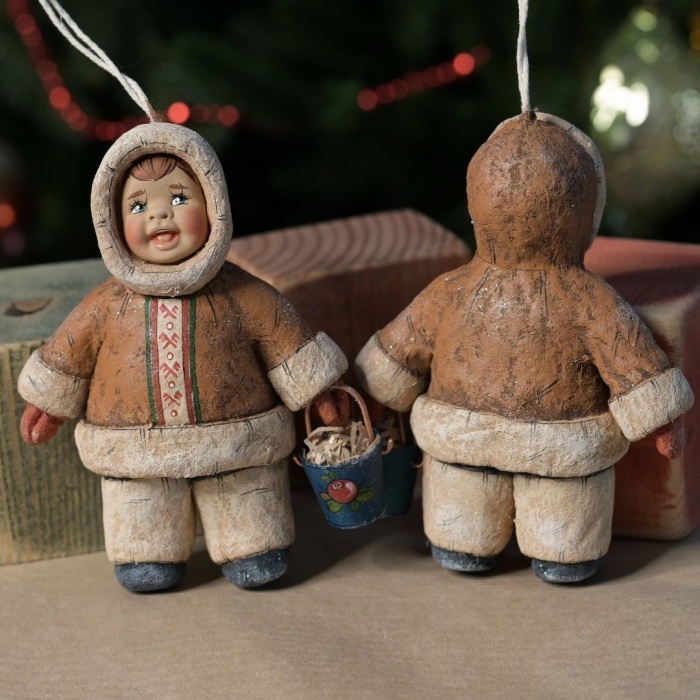 Collectible Christmas tree toy "Northern children" from the Arctic collection