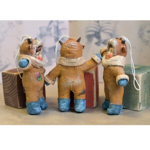 Collectible Christmas tree toy "Kid in bull costume" from the Children's Matinee collection