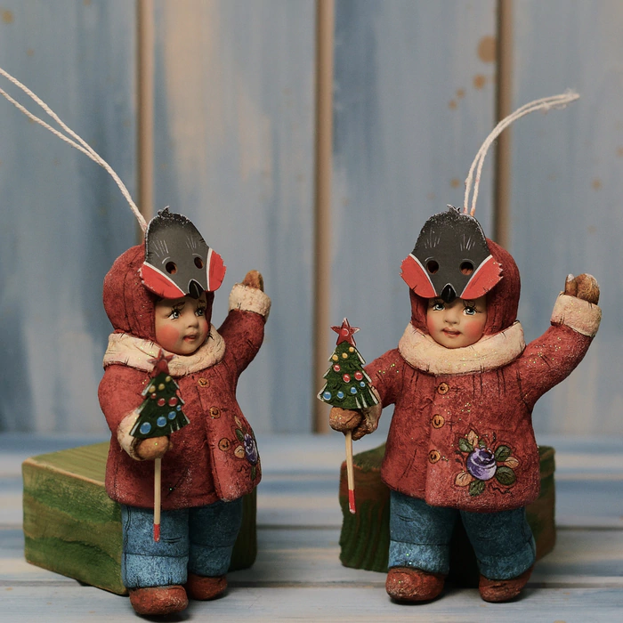 Collectible Christmas tree toy "Kids in a mask" from the collection "Children's matinee"