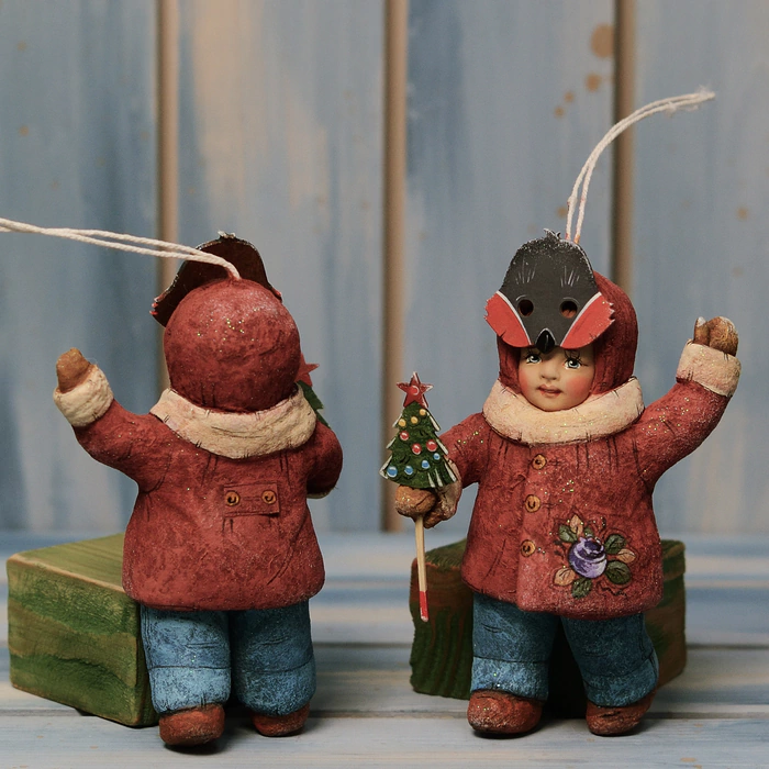 Collectible Christmas tree toy "Kids in a mask" from the collection "Children's matinee"