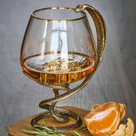 Набор для коньяка "Змея" со штофом и бокалами, на 2 персоны