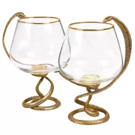 Набор для коньяка "Змея" со штофом и бокалами, на 2 персоны