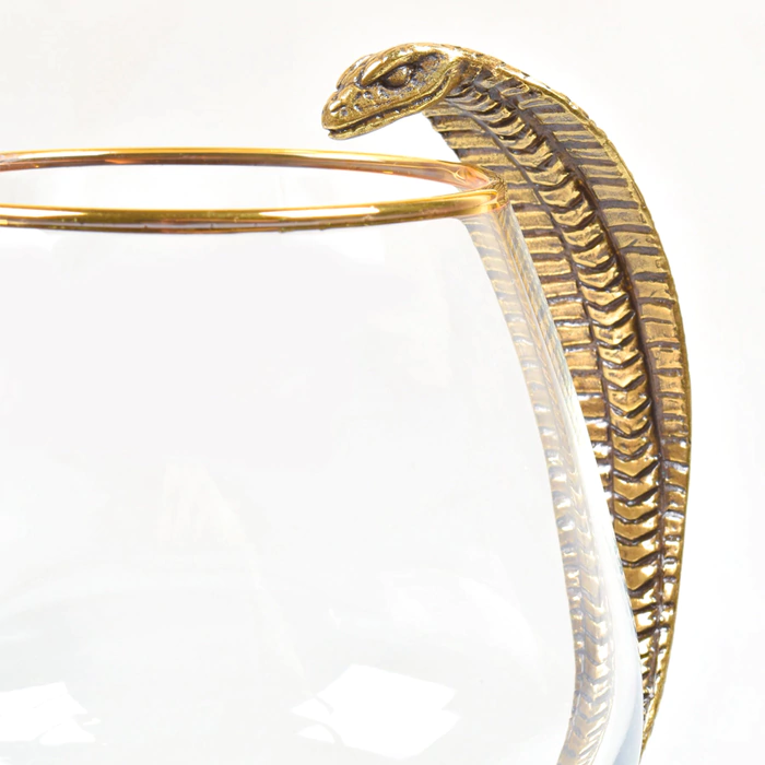 Cognac set "Snake" with stem and glasses, for 2 persons, in a box
