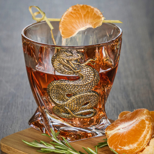 A set of glasses for whiskey "Snake. Quadro" for 2 persons, in a box