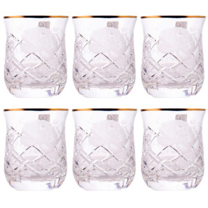 Rose Gold set of 6 glasses